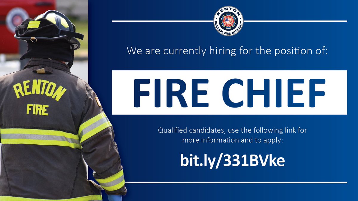 We are seeking a well qualified individual for the position of Fire Chief within our organization. For detailed information about the position, as well as instructions to apply, please visit: bit.ly/331BVke

#firecareers #firechief #nowhiring