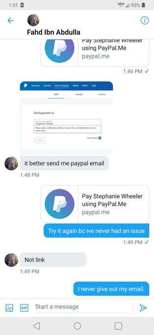 Since when do you need someones email in order to send money on paypal? https://t.co/pre68Hosm1