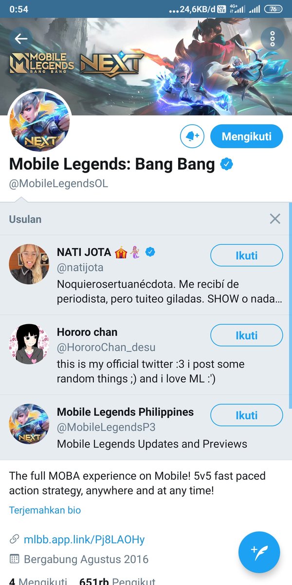 abdimaikel_ms's tweet photo. @MobileLegendsOL Dengan bermain game mobile legends : bang bang akhirnya saya mendapatkan teman ya lebih pengertian walupun sebatas dunia maya :) 
~༺Abdi`Maikel༻~
ID : 739850127 (8959) 

Saya berharap mendapatkan skin sweet fantasty, vanguard elite, atau clockwork maid. Yang mana saja saja :) https://t.co/XaJ5bkwKn8