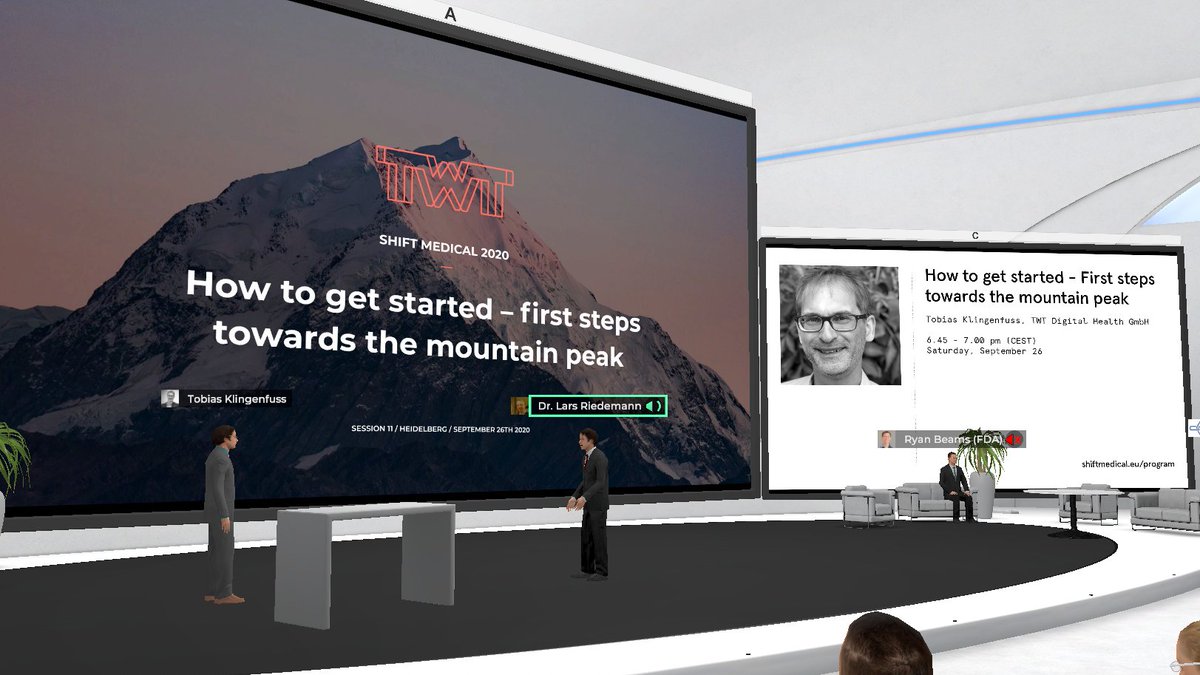 44/ "How to get started [in getting your XR medical device approved by regulators]- First steps towards the mountain peak" - Tobias Klingenfuss, TWT Digital Health GmbH ( @twtdigihealth).This talk gives a high-level overview of some of the EU-specific considerations.
