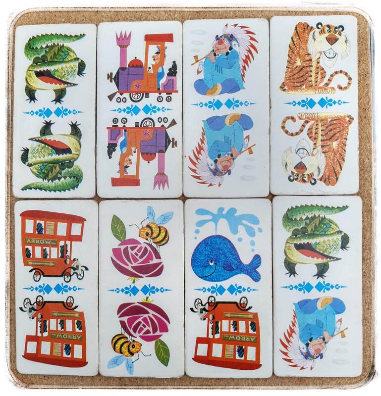 JulzMunczy's tweet photo. My first set of #dominoes , with some brilliant pictures on one side and number dominoes on the reverse, loved that happy #whale picture. #retrotoys #vintagetoys https://t.co/y3p0P9FSxd