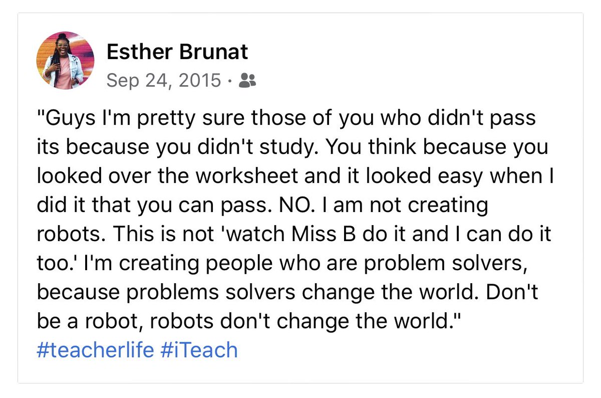 estherbrunat's tweet photo. I’ve been preaching the same gospel for at least 5 years... #problemsolvers https://t.co/CFo8TRjSZO