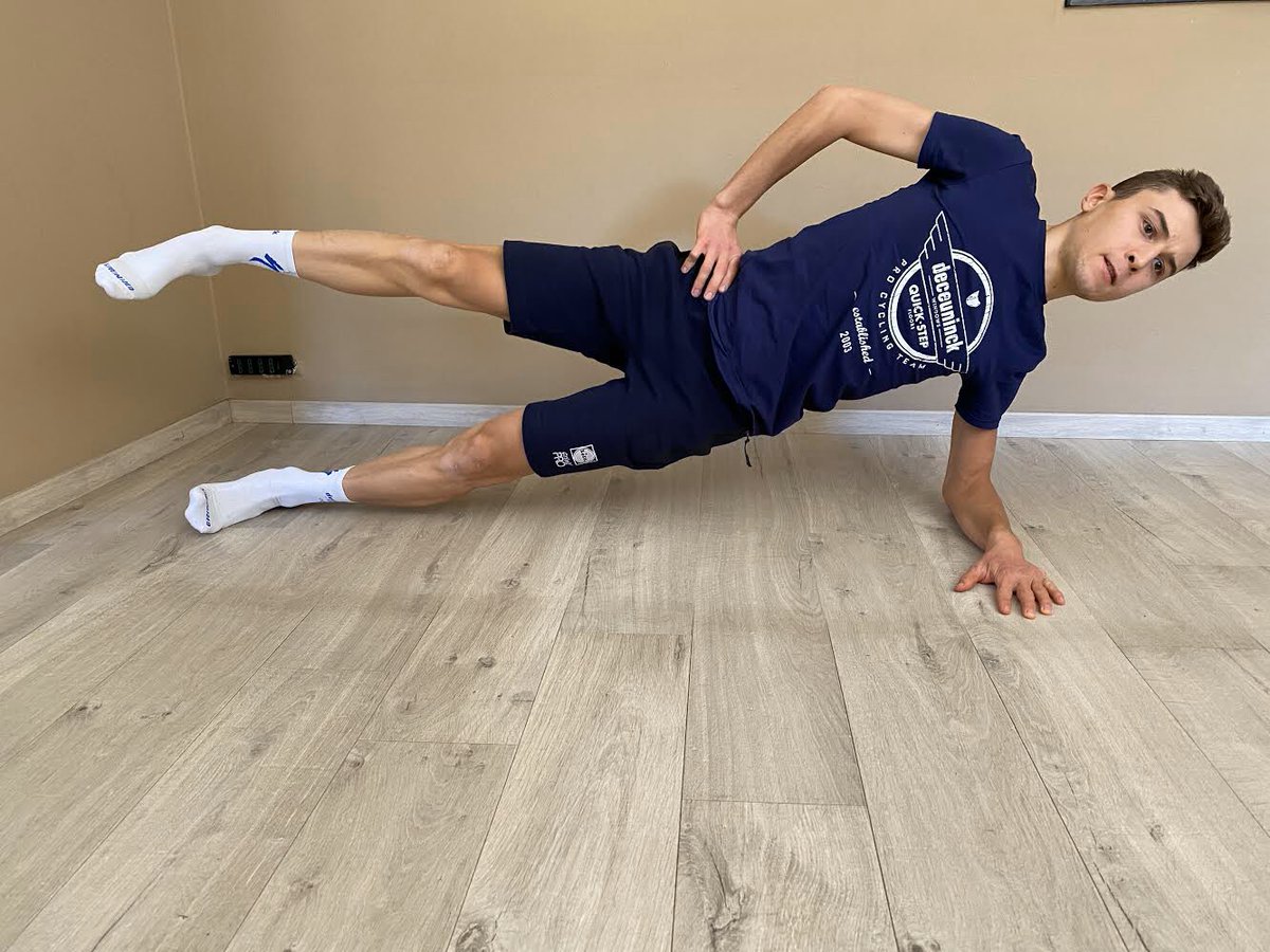 soudalquickstep's tweet photo. Core stability training on his @QuickStepFloor for our neo-pro @AndreaBagioli, who on Sunday will make his debut at the World Championships ๐
#LoveMyQuickStep https://t.co/l93wKJMGkV