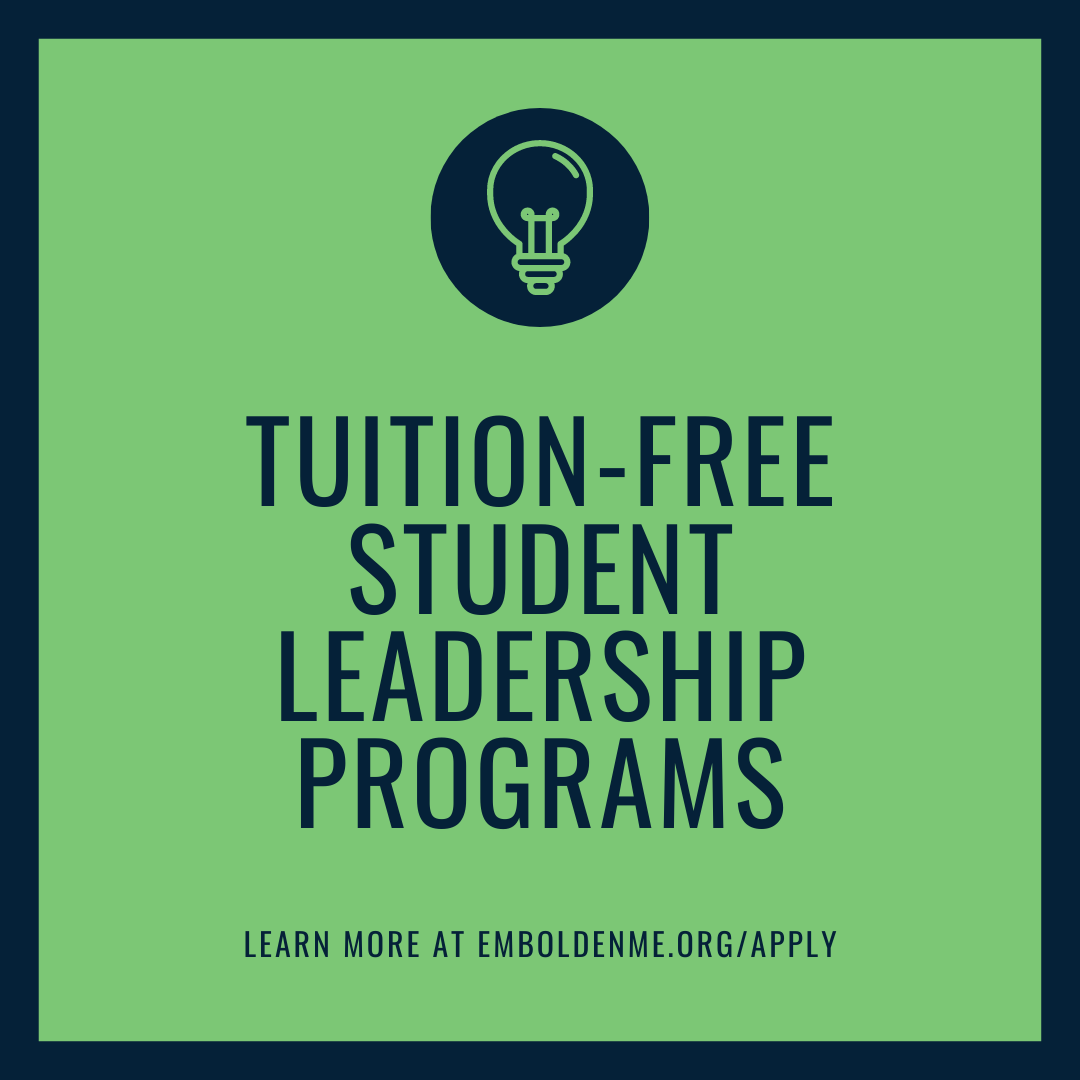 TeamEmbolden's tweet photo. Journalism. National Security. Business. All are COMPLETELY free of cost. Join #EmboldenMe and get a spark of inspiration for the future with our upcoming student leadership programs. Learn more and apply here: https://t.co/0fMBPNOWzO. https://t.co/Z51dMF2Ols