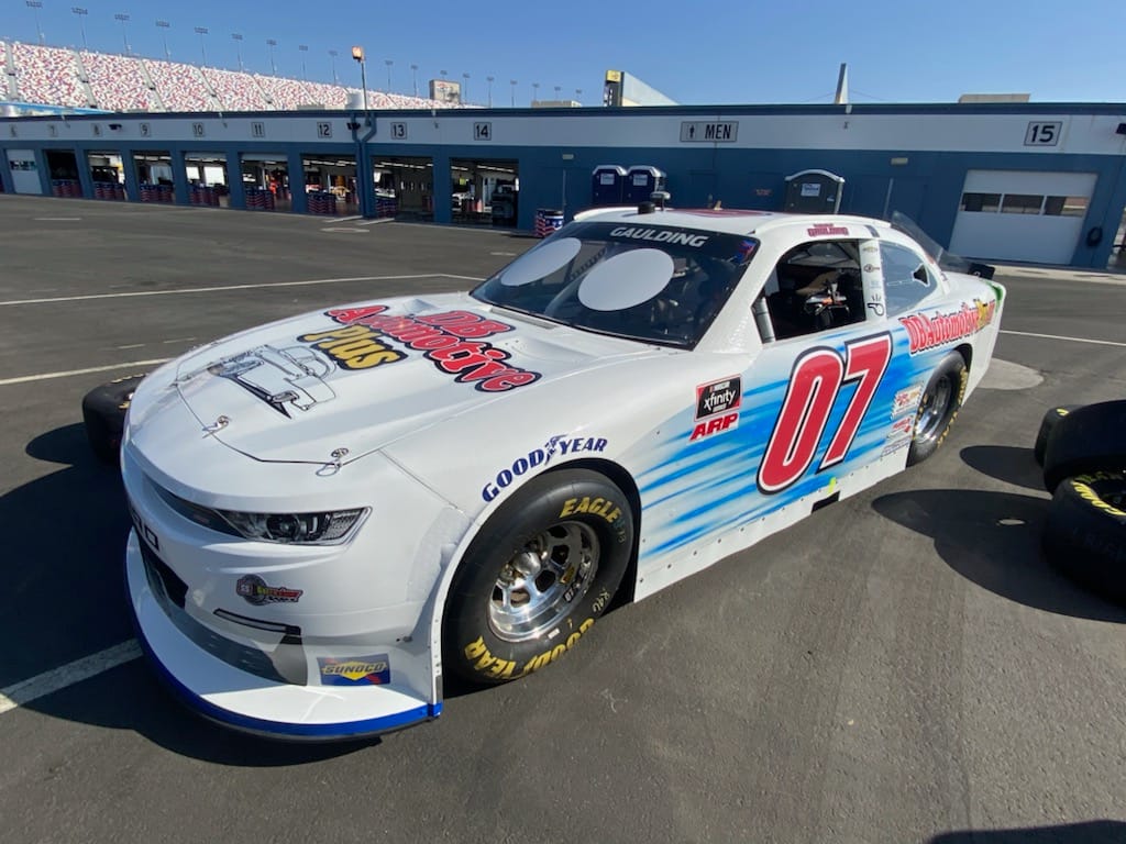 graygaulding's tweet photo. Time to roll the dice in this Lucky #07 DB Automotive Plus @SSGLR0708 hot rod at @LVMotorSpeedway!!! Catch the action tonight on @NASCARonNBC at 7:30pm ET!!! #WhoDoYouCollect #PaniniRacing🔥 #walkons #WatchAtWalkons https://t.co/4iAgzRXiKp