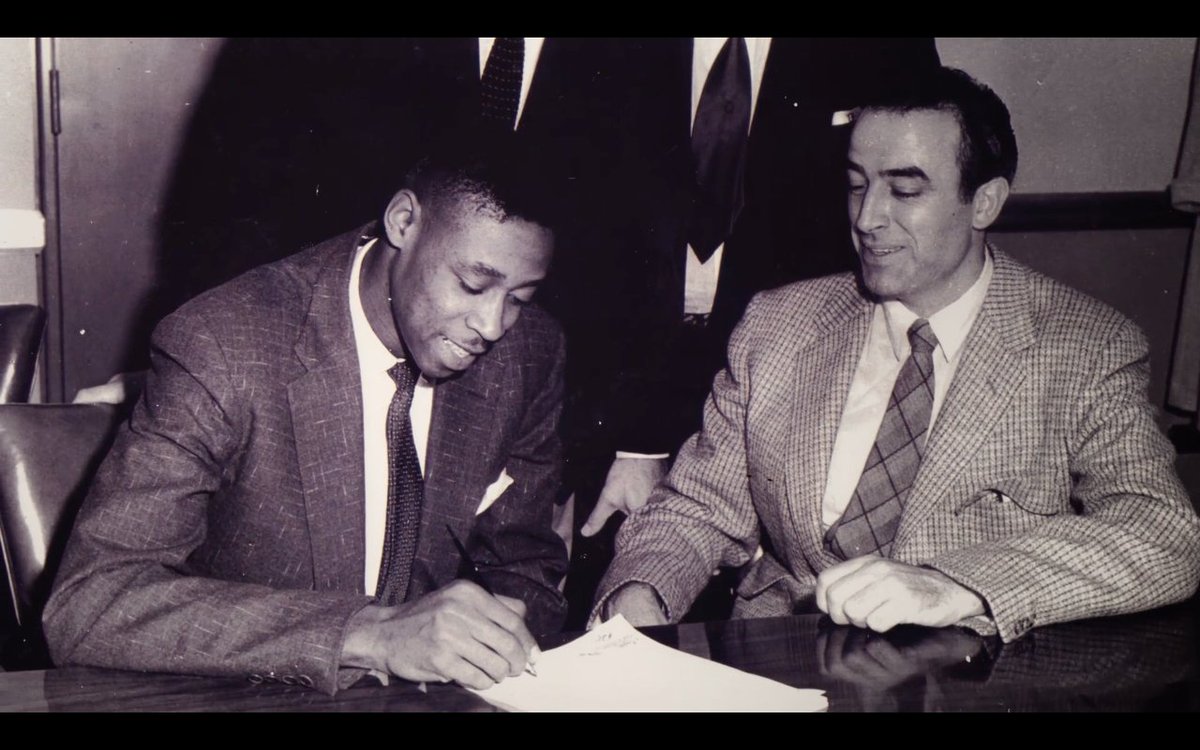 To summarize the career of  @LeoFerrisNBA, he had a direct hand in the following:*Founding what is now the  @ATLHawks*Financially saving the Syracuse Nationals (now  @sixers)*Creating the shot clock*Furthering racial integration in pro hoops*Founding the  @NBA itself in 1949
