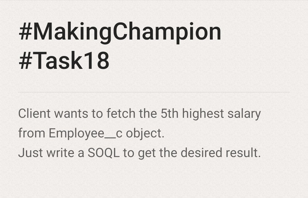 AkashDeepArora1's tweet photo. #MakingChampion #Task18

Share with others and leave your replies with #MakingChampion and contribute your part to share knowledge with others to make this real-time learning platform to encourage the #Trailblazers.

#BeASalesforceChamp https://t.co/GM9IH3DwNd