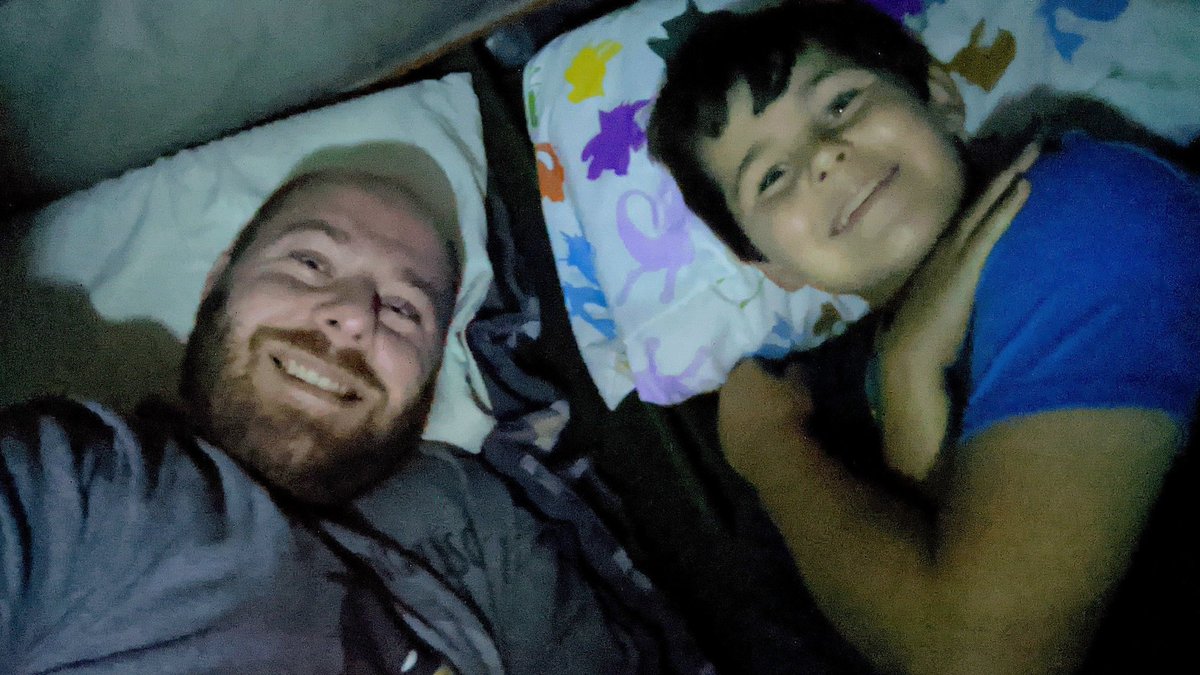 ShowingStripes's tweet photo. While my niece is doing a great job running, my nephew and his dad, @m4ttbit, are at my nephew's first Cub Scouts camping trip. He's having a great time fishing, and won some bobbers in a raffle! 

#cubscouts #nephew #proudaunt https://t.co/R0U4qTk4Kd
