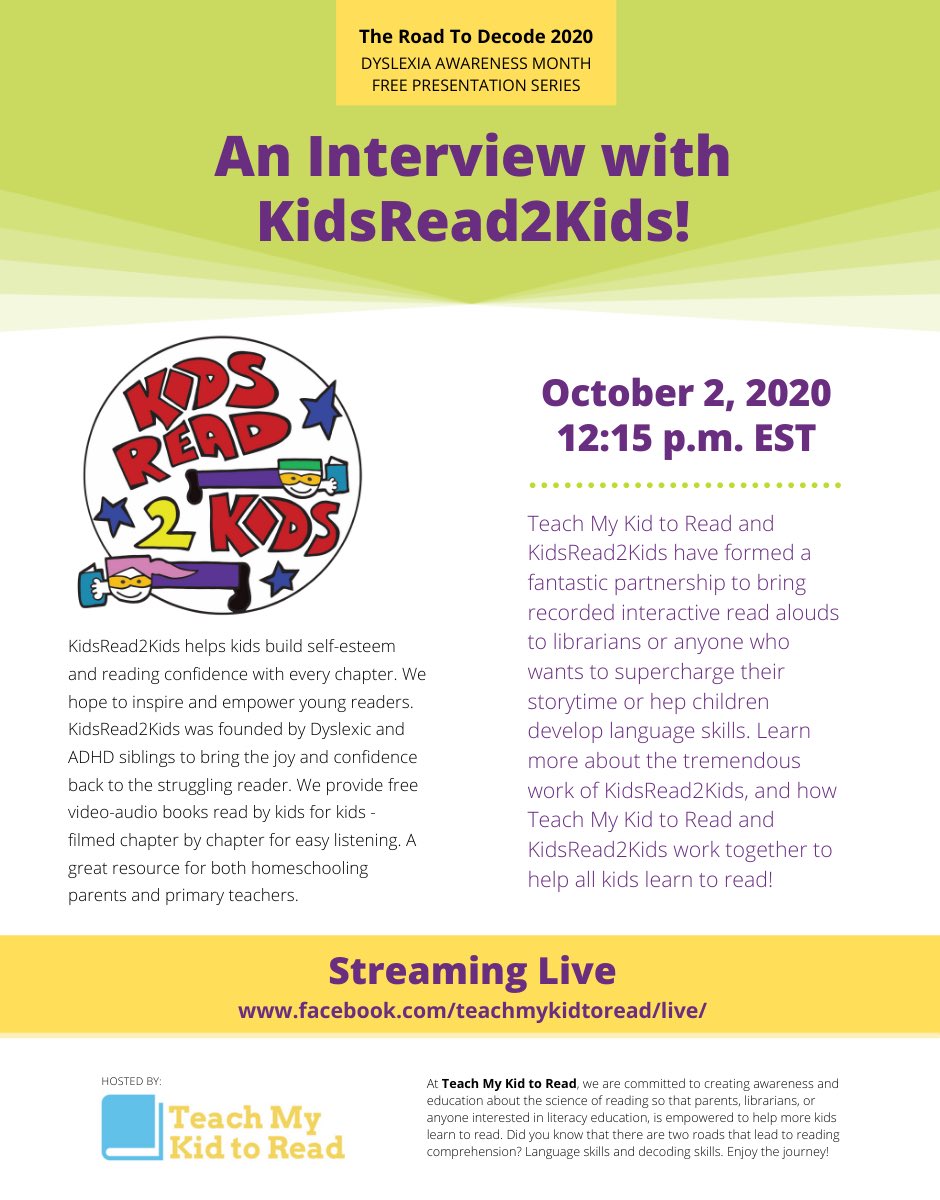 Marion Waldman (@teachmykid2read) on Twitter photo We can’t wait to tell the world about our alliance with <a href="/KidsRead2Kids/">KidsRead2Kids</a>! Check out our interview this Friday on FB.#literacy #Dyslexia #library We can’t wait to tell the world about our alliance with <a href="/KidsRead2Kids/">KidsRead2Kids</a>! Check out our interview this Friday on FB.#literacy #Dyslexia #library