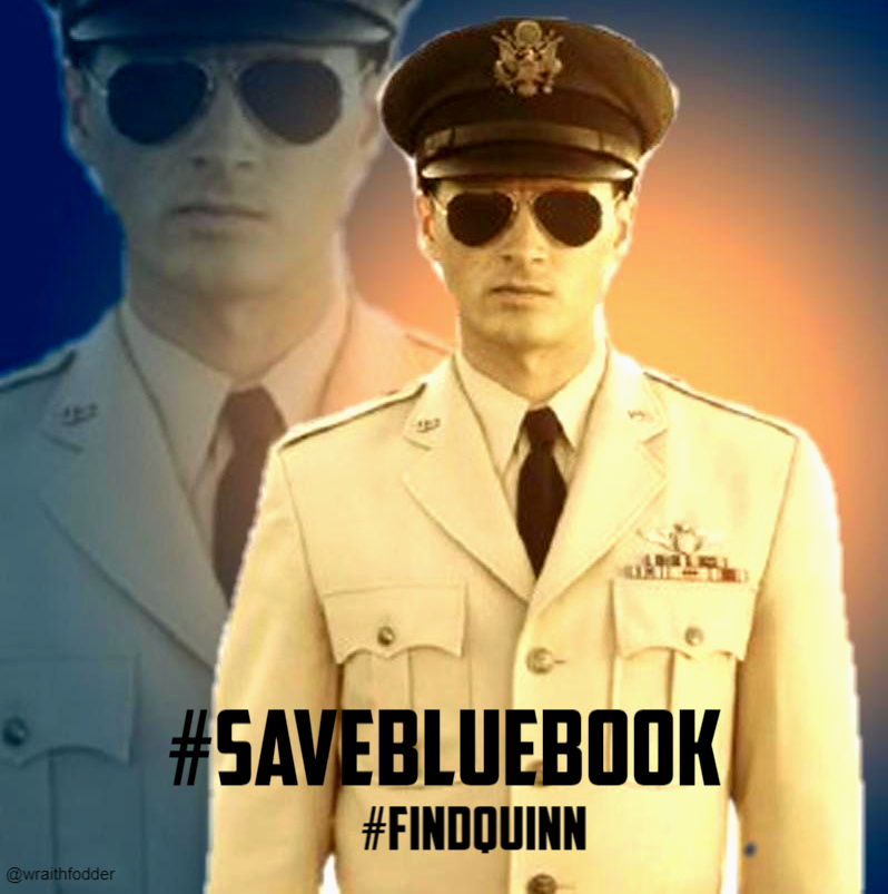 wraithfodder's tweet image. Concluding my #SaveBlueBook tweets w/a #FindQuinn meme. He's not missing yet in #Area51 but the path is being laid out. We fans aren't giving up on season 3 being made. The TV landscape is littered w/reality shows. We want great quality scripted fare, like #ProjectBlueBook!🛸👽