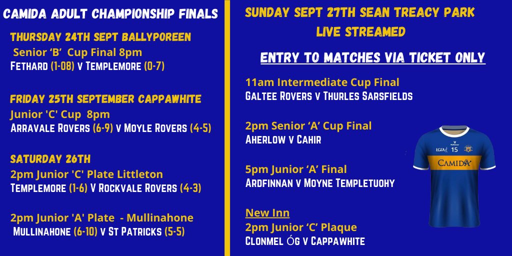 TipperaryLGFA's tweet photo. Link to the live streaming for our Senior, Intermediate &amp; Junior A games from Sean Treacy Park tomorrow 

➡️ https://t.co/MTq31IuUJn

Best of luck to all our ladies &amp; management teams 💪🏻 https://t.co/qP0t2PQq8J