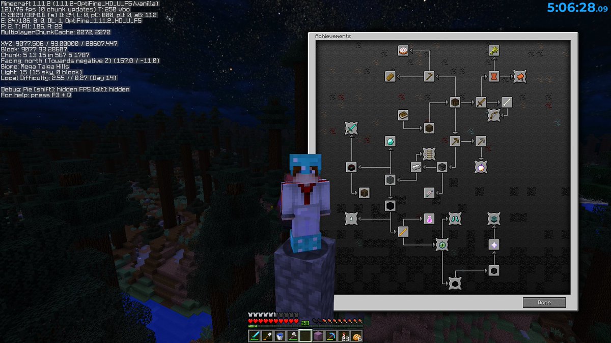 Math0X's tweet image. Après trois tentatives explosives, la quatrième aura été la bonne !
Nouveau record du monde de 5h06 sur la catégorie All Achievements RandomSeed Glitchless 👊🏼