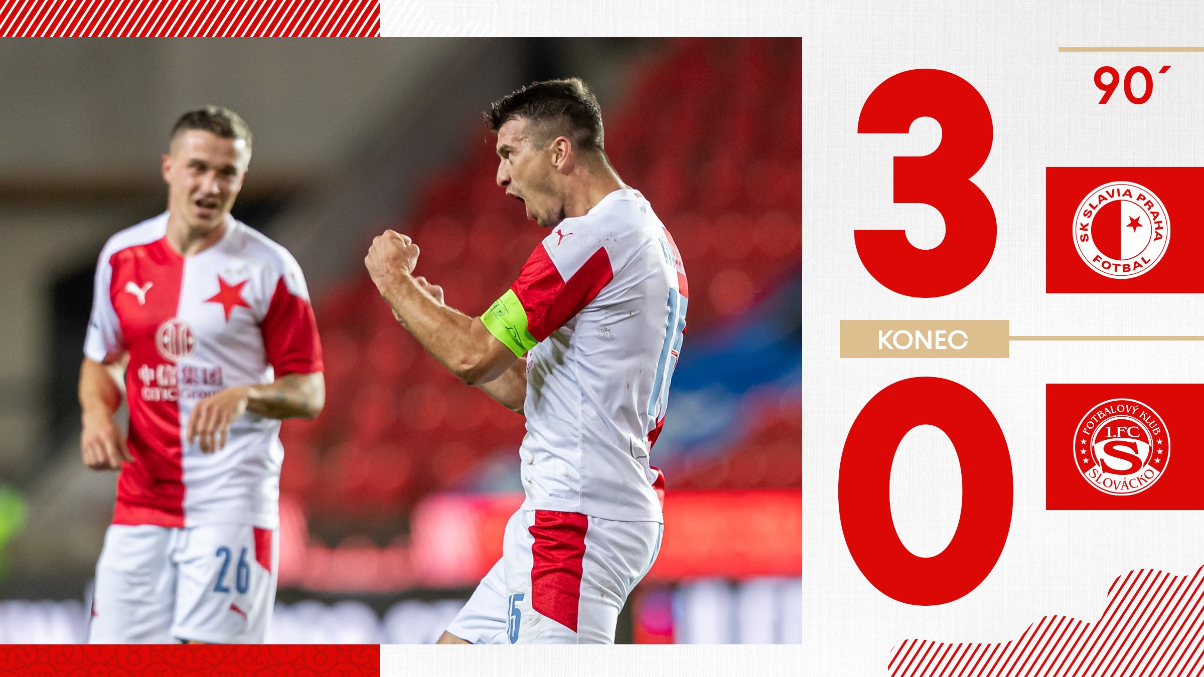 SK Slavia Prague EN on X: FULL TIME  Slavia 3⃣-0⃣ Slovácko All three  points stay in Prague! ⚽⚽ Two goals from the captain and ⚽ one goal by  Lukáš Provod secure