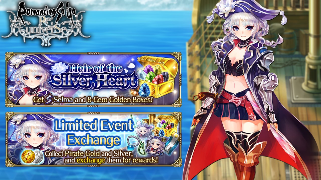 Romancing Saga Re Universe The Heir Of The Silver Heart Event Is Currently Available In Sagars Get Pirate Gold And Pirate Silver Through Special Missions And Quests And Earn Valuable Rewards