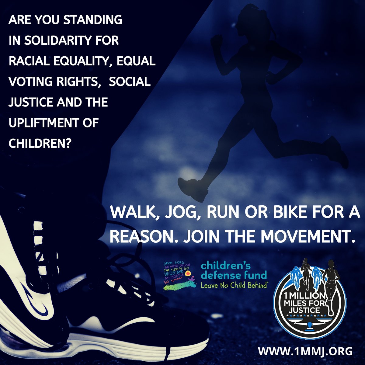 CivilRightsRS's tweet photo. You have 6 weeks left to sign up for Phase II of the CRRS 1 Million Miles towards Justice Campaign benefitting the Children's Defense Fund, one of the non-profit organizations we're highlighting &amp; donating a portion of the race proceeds. https://t.co/DBpsWHuYIh https://t.co/VsWIa5WOj5