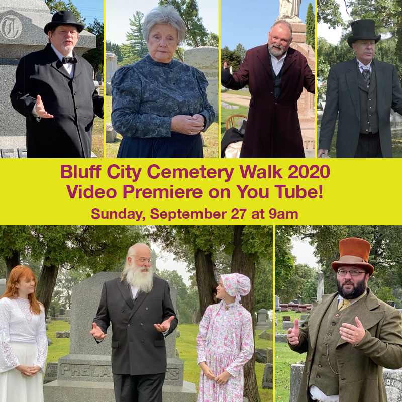 TOMORROW The Bluff City Cemetery Walk will debut on YouTube! Visit our channel and subscribe! youtube.com/channel/UCqFtx…