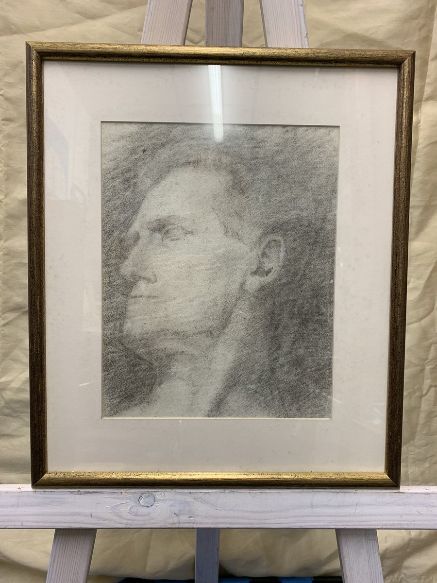 An original pencil sketch study by Thomas Cooper Gotch in our Art Auction #su2c #penzance #newlynschoolart #preraphelite #art #Cornwall #RA