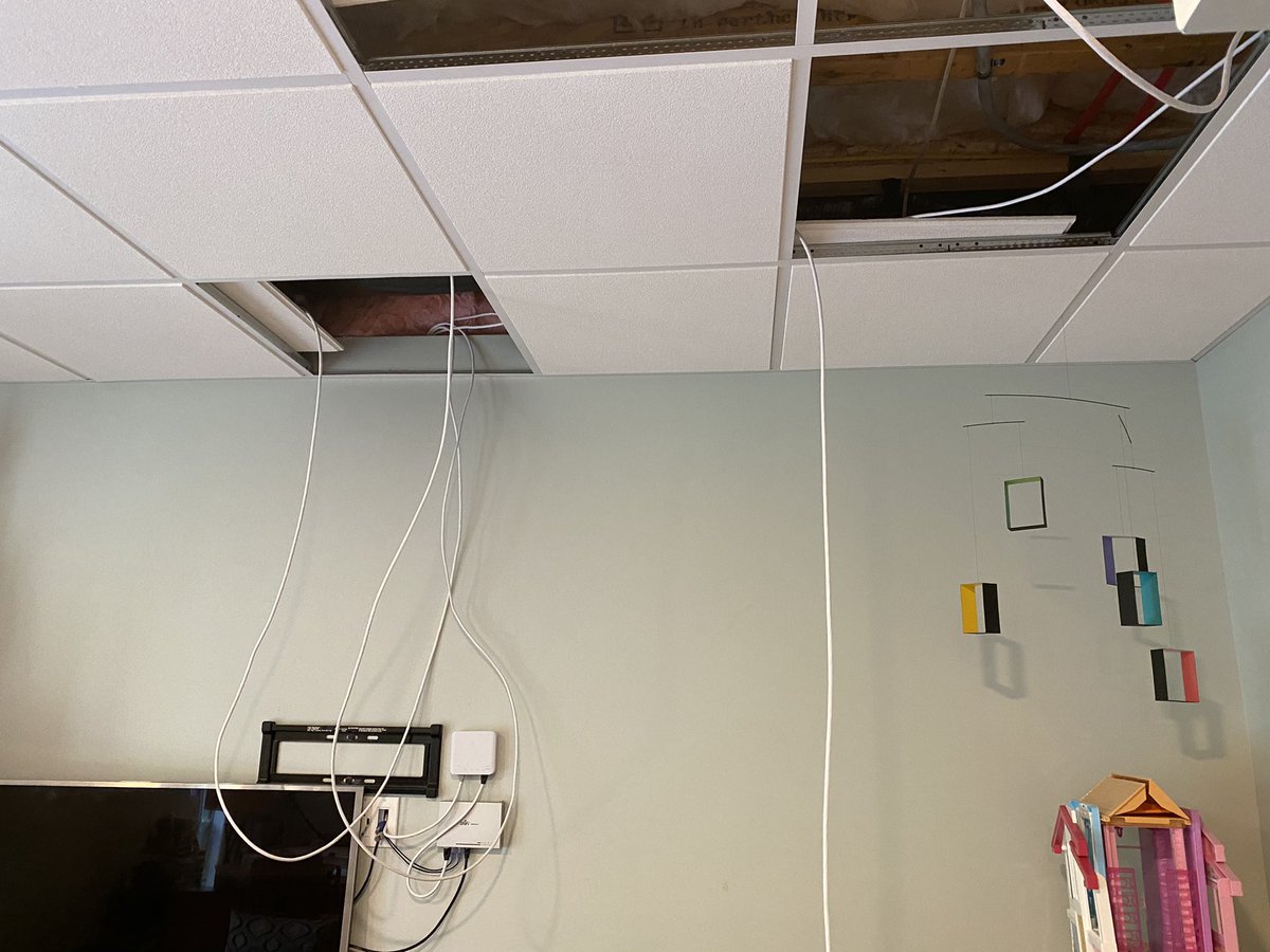 Luckily, I planned ahead here and the distances I ran on original cables were to go to this rack location, with slack in the wall. However, with 4 in that conduit the heads aren’t going to come out cleanly.