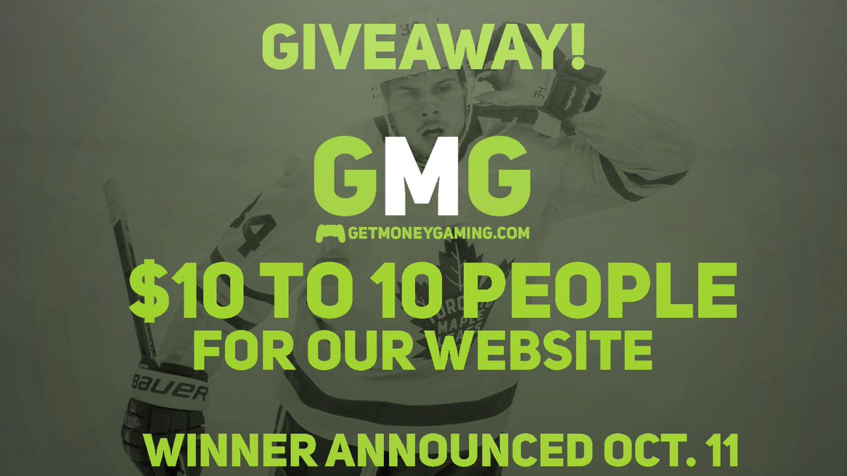 getmoneygamingx's tweet image. GMG Giveaway!
$10 awarded to 10 people to start playing on our website!
To enter:
1. Retweet 
2. Tag 2 friends 
3. Join our discord; discord.gg/6D2grsp

Announcing winner on Oct. 11!