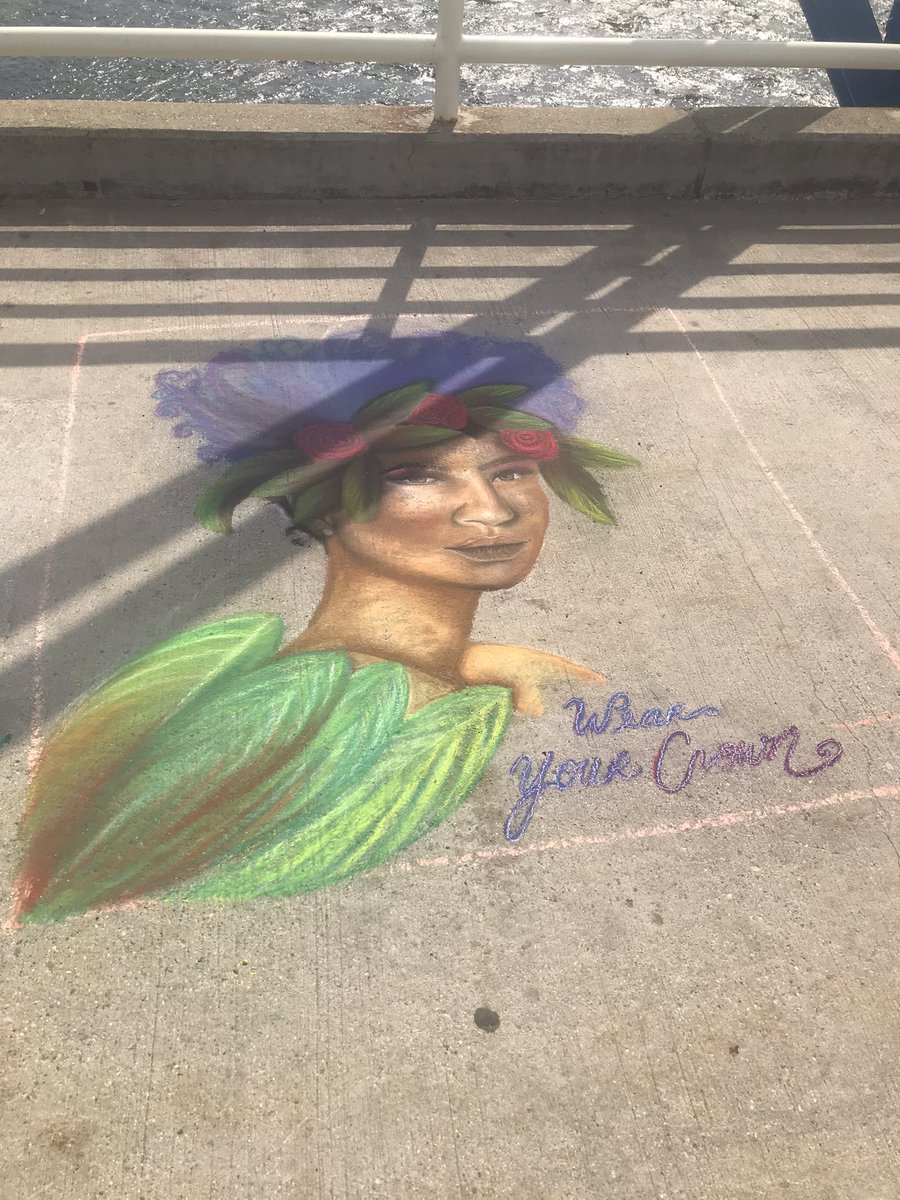 MarkFMillerGR's tweet photo. Artists at work in Downtown Grand Rapids at #ChalkItUpGR #peoplespaces https://t.co/ZNBeW0H3YD
