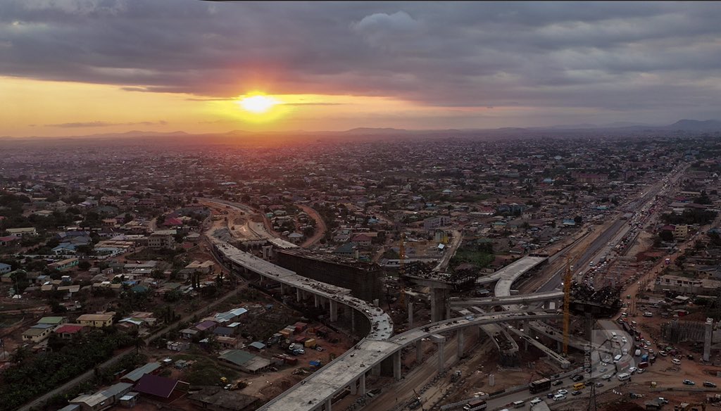bobpixel's tweet image. Pokuasi Interchange... this evening @TheSignMakerGH says if you get lost you can only turn around at Linda Dor😂 @dji mavic 2 pro #bobpixel