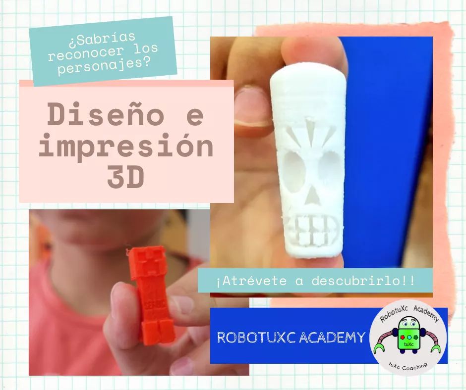 En el curso de Diseño e Impresión 3D, hacemos cosas tan chulas como estas. A los alumnos/as les encantan los videojuegos,  

 ¿𝗦𝗮𝗯𝗿í𝗮𝘀 𝗱𝗲𝗰𝗶𝗿𝗻𝗼𝘀 𝗾𝘂𝗲 𝗽𝗲𝗿𝘀𝗼𝗻𝗮𝗷𝗲𝘀 𝘀𝗼𝗻? 😊
 📌 C/Pintor Murillo, 4. Alicante

#game #Education #Impresion3d #Robotuxcacademy
