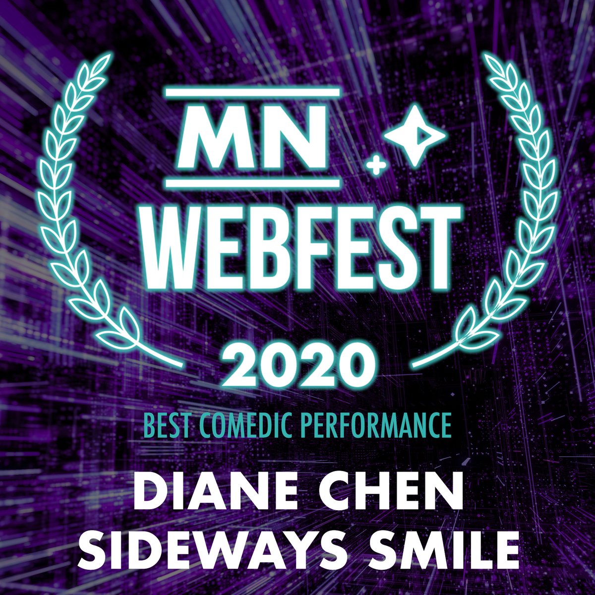 MNWebFest's tweet image. Congratulations to DIANE CHEN from SIDEWAYS SMILE, winner of BEST COMEDIC PERFORMANCE!

#MNWebFest #MNWebFest2020