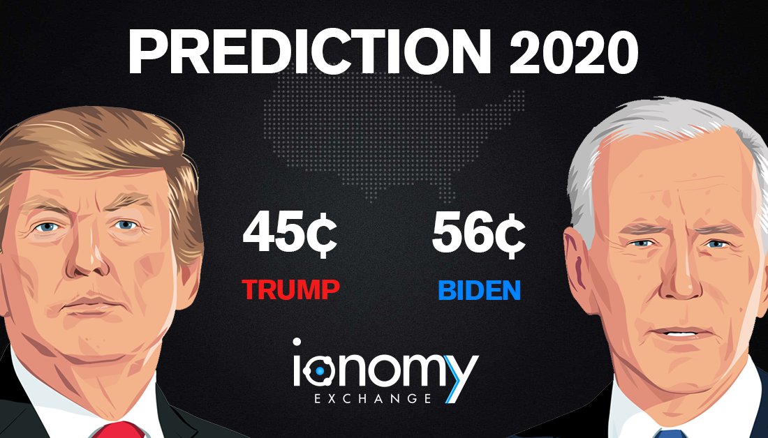 Who will win 2020 US #Presidential #Election?

Buy $BIDEN token for #Biden Win
If <a href="/JoeBiden/">Joe Biden</a> wins, redeem #BIDEN2020 for 1 $BUSD

Buy $TRUMP token for #Trump Win
If <a href="/realDonaldTrump/">Donald J. Trump</a> wins, redeem #TRUMP2020  for 1 $BUSD

#president2020 #prediction #market

ionomy.com/en/markets/bus…