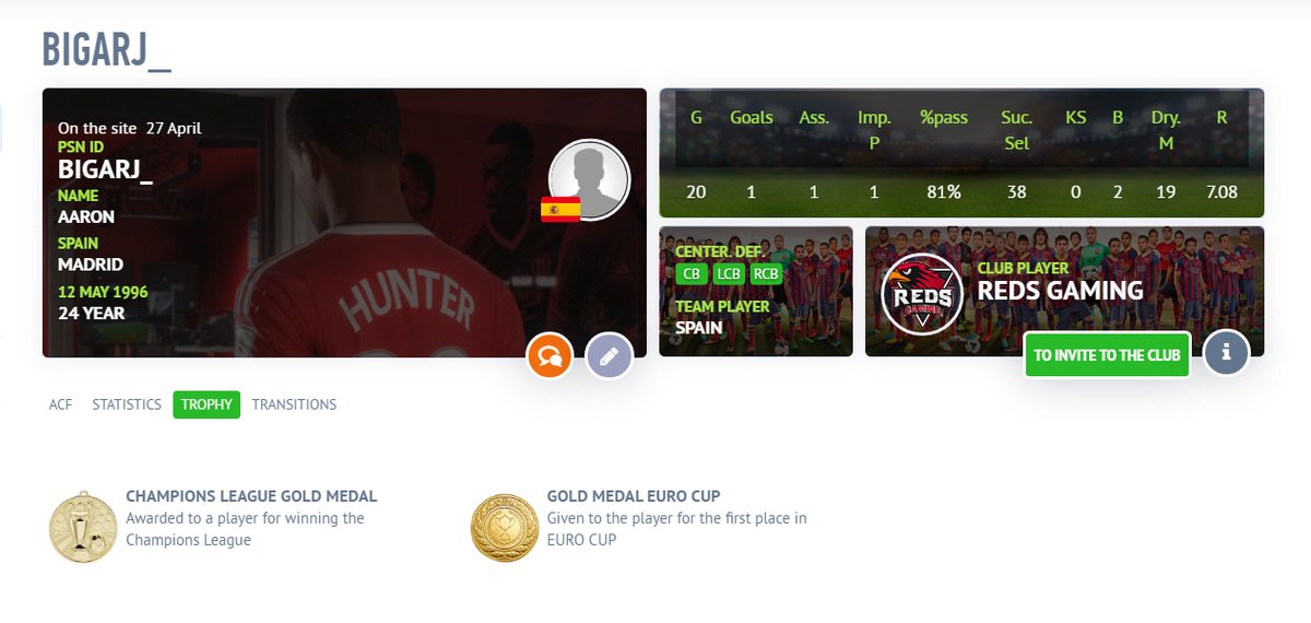 #ACF #Champions_League #awards #Season1 

After a grueling tournament, we took a short break, but gradually we are starting to distribute awards. Some players have already collected more than one gold medal in their profile on the site