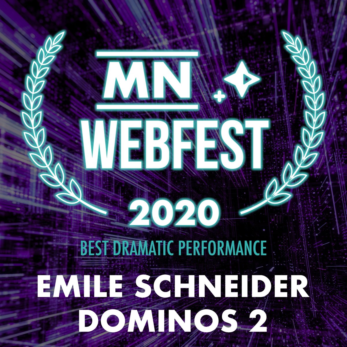 MNWebFest's tweet image. Congratulations to EMILE SCHNEIDER from DOMINOS 2, winner of BEST DRAMATIC PERFORMANCE!

#MNWebFest #MNWebFest2020