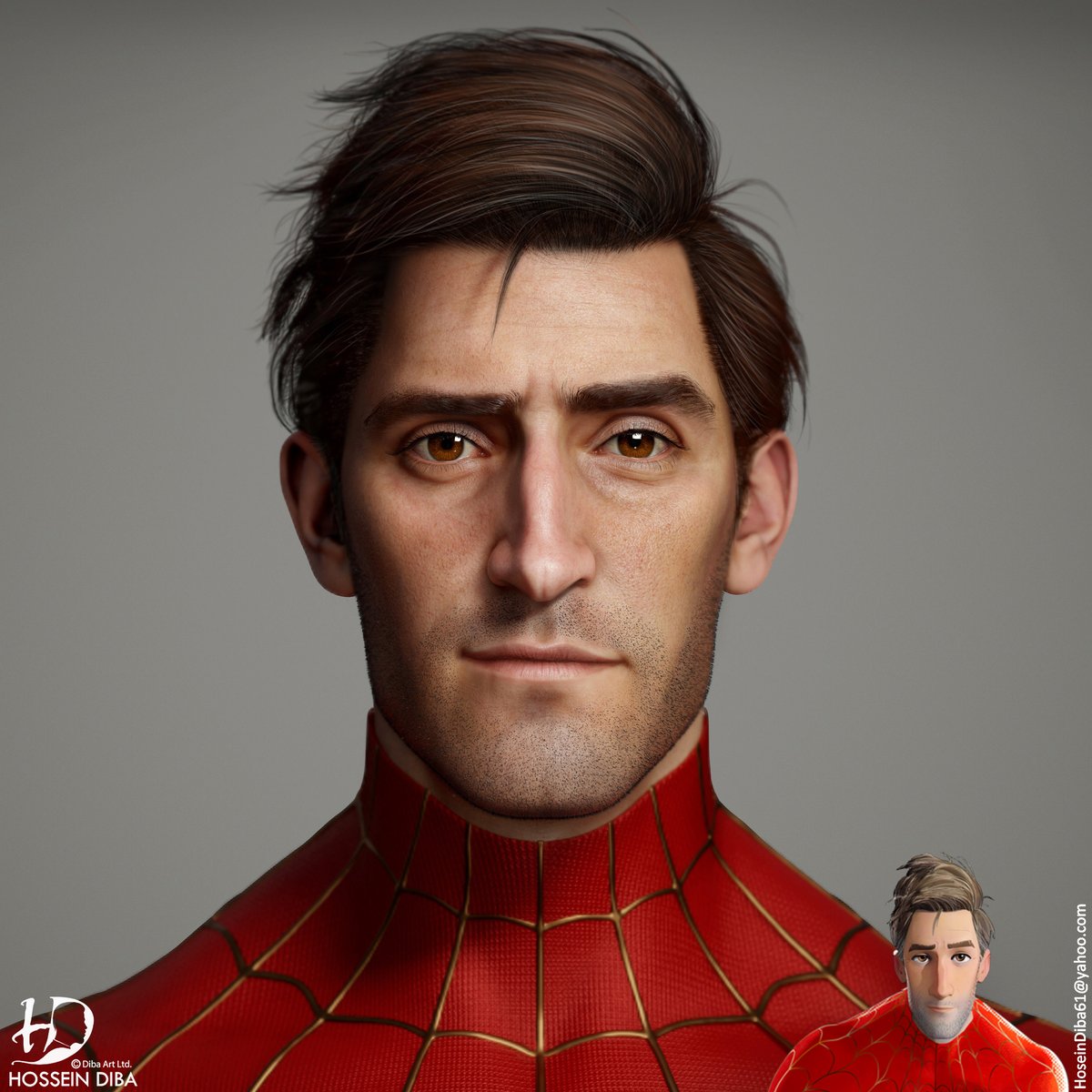 getFANDOM's tweet photo. 'Spider-Man: Into the Spider-Verse' realistic renders takes fan art to another level 😳

(via @HosseinDibaArt) https://t.co/tNgORcBlch