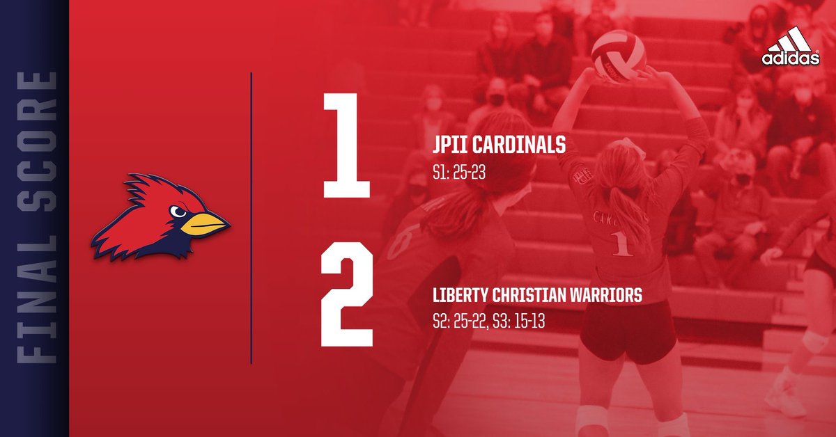JPIIHSSports's tweet image. Lady Cards fall to Liberty Christian in the 3rd round of the POPCS Tournament, ends the weekend 4-2 against quality competition. 

@JPII_Volleyball now looks ahead to a home game against Ovilla Christian on Tuesday. #OutWorkEveryone