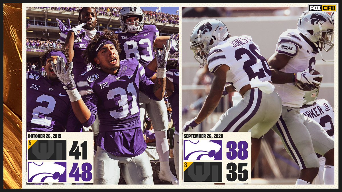 BACK-TO-BACK

<a href="/KStateFB/">K-State Football</a> gets their second-straight win against Oklahoma for the first time since 1997 👏👏