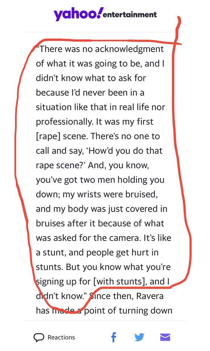 So the actor playing the token Black friend in   #Showgirls, Molly, didn’t have a good time either filming the scene & was actually injured during it (jaw, wrists, etc.) & has refused to participate in any public events involving the film. Y’all really don’t care about Black women.  https://twitter.com/yahooent/...