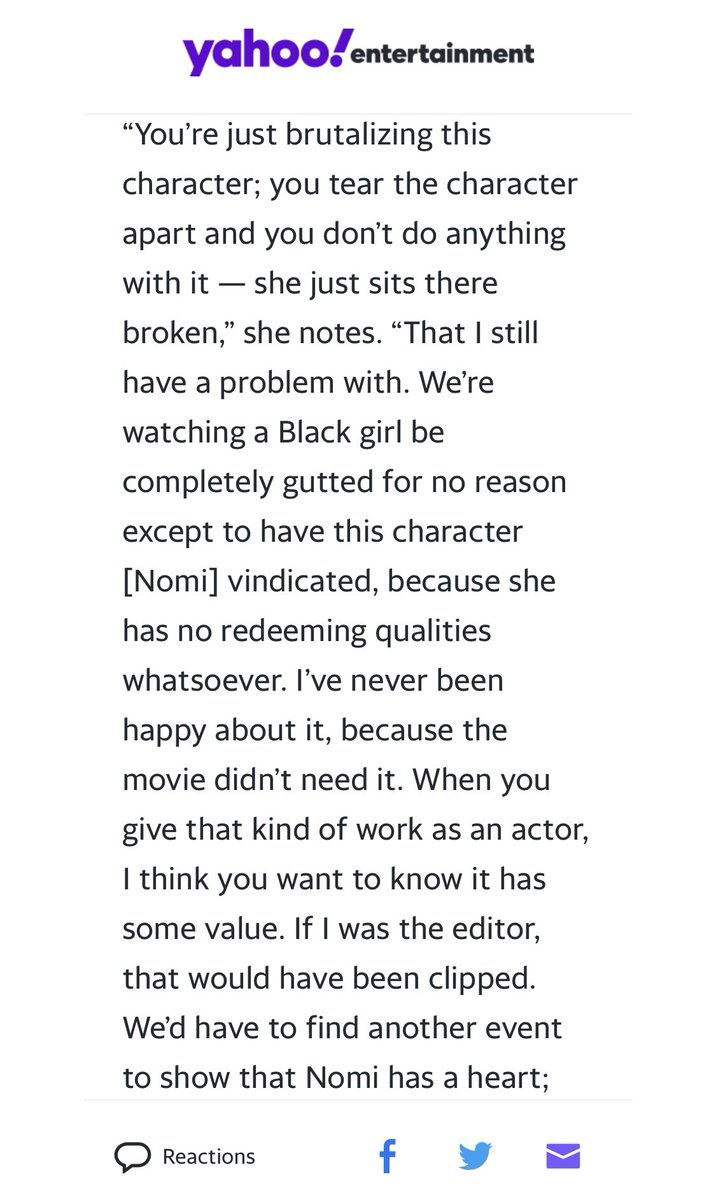 So the actor playing the token Black friend in  #Showgirls, Molly, didn’t have a good time either filming the scene & was actually injured during it (jaw, wrists, etc.) & has refused to participate in any public events involving the film. Y’all really don’t care about Black women.  https://twitter.com/yahooent/status/1308904594257346561