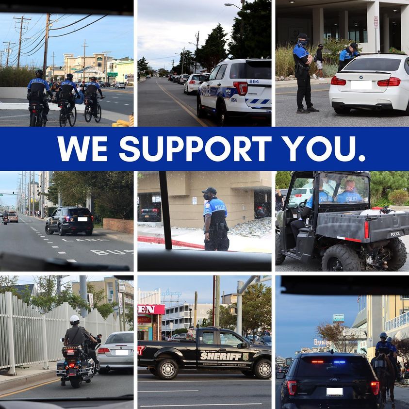 THANK YOU to all of our Law Enforcement Officers, dispatchers, firefighters/paramedics, tow truck drivers, public works workers and all of those employees who have supported our town and police department this weekend. Thank you for your commitment and service! #ocmdstrong