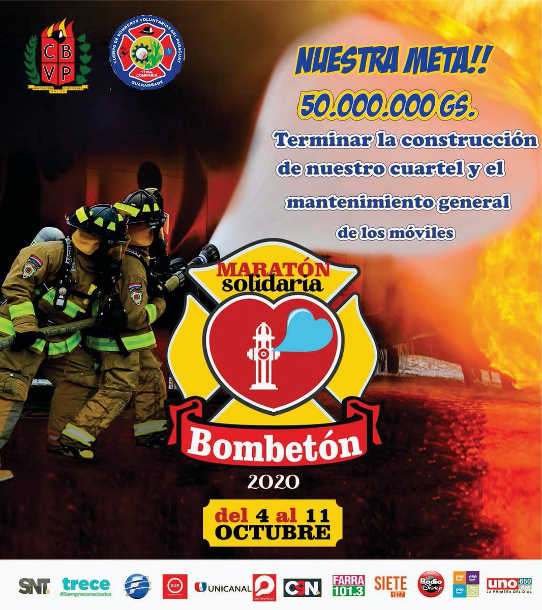 Santula's tweet photo. Buen momento para recordar que los bomberos voluntarios, los que siempre bancan, esperan que del 4 al 11 de octubre les demos una mano en las diferentes compañías. ¡Dale pues! https://t.co/Pc9aAn39Pd