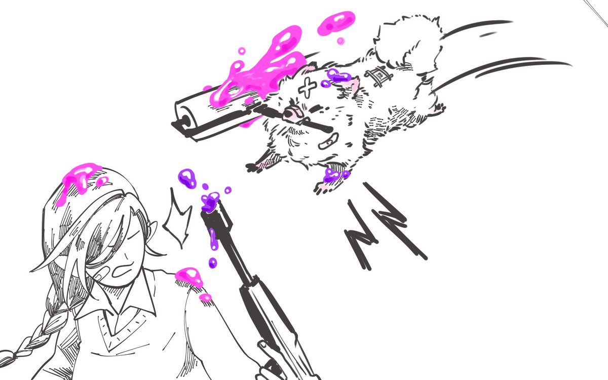#Crossick
#いらすこや 
#巴絵 
今天沒玩過噴噴的人也看得非常開心?

一開始真的只是想畫衝鋒博美而已( 