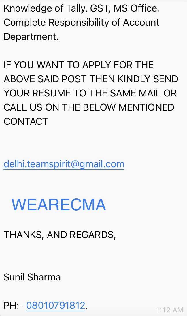 CMA_ASPIRANTS's tweet photo. Vacancy at Sec 8, Noida, UP
#wearecma #vacancy #account_executive #icmai #cma #tax #cost #audit #cost_audit #being_professional #proud_cma #cost_accountant https://t.co/9tnw8GwcmE