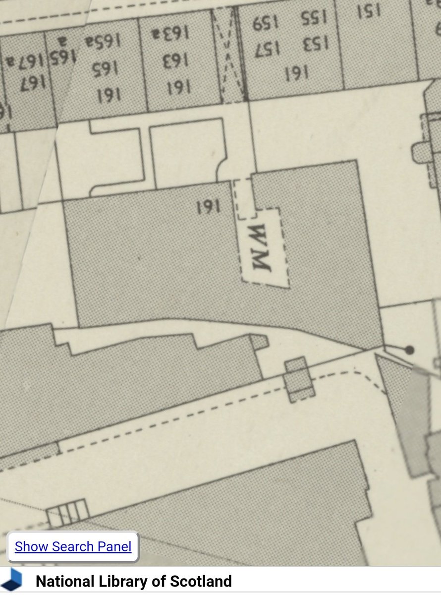 The Wass yard was down a pend at 161 Fountainbridge. The box marked W.M. is their weighing machine