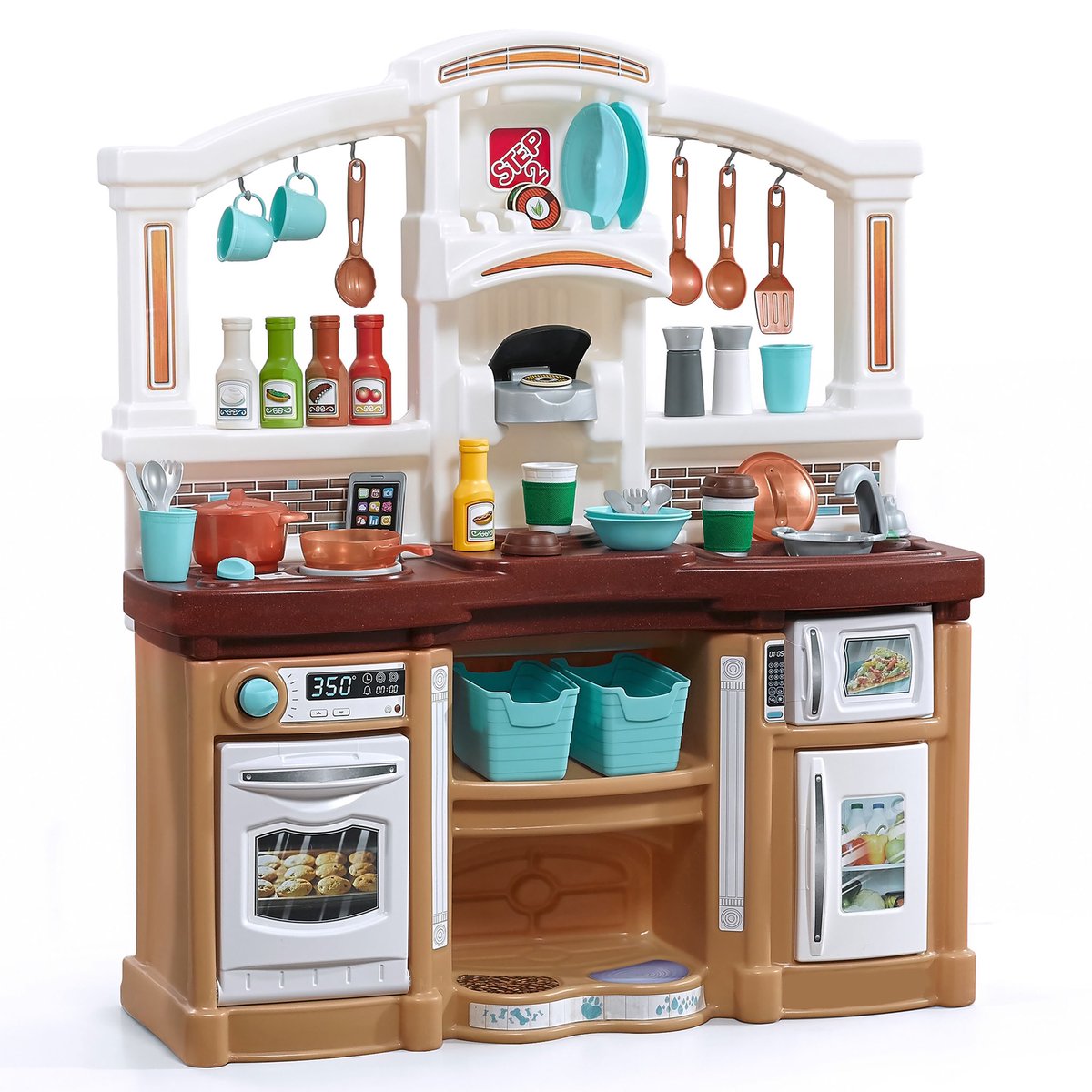 A play kitchen for a future grill dad.