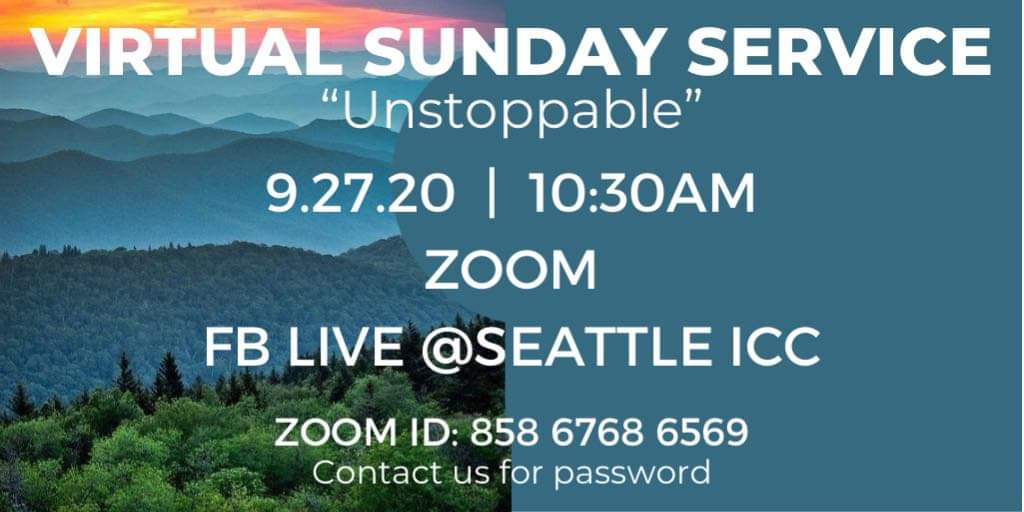 SeattleICC's tweet photo. Join us tomorrow for an amazing virtual service via @zoom_us! #SeattleICC #VirtualWorship #BlessedInTheNorthwest https://t.co/sqabf2uIkj
