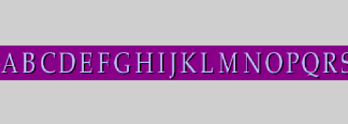 still purple but I've got the font nicely extracted now