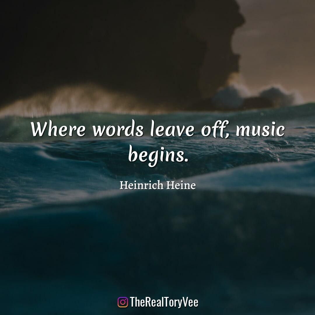 Where words leave off, music begins. #HeinrichHeine
#DiamondNation #ToryVee #QBangga #G_rant #Thon #NewRap #newmusic2020 #MusicQuotes #Quotes #InspiringQuotes #NewQuotes #MusicPromotion #MixingEngineer