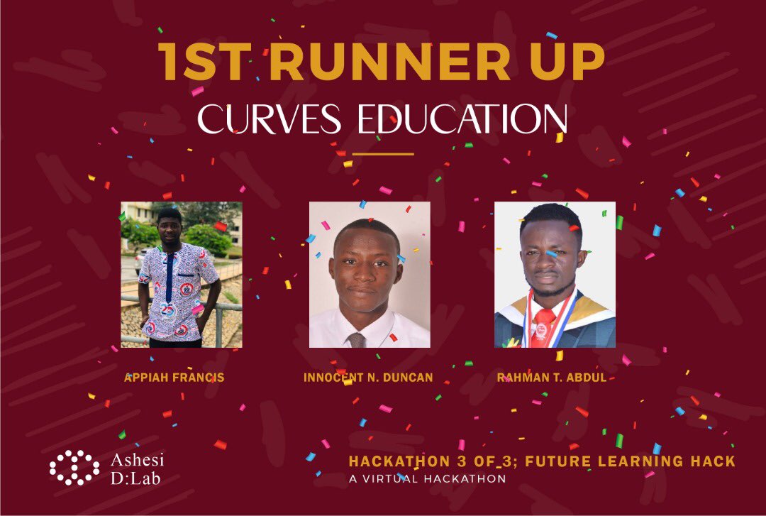 CurvesEducation's tweet image. Congratulations to Team @CurvesEducation placed Second in the Future Learning Hack 3 of 3 💃🏾🎉🍾🍾🎉🎉🎉🎉

#EducationCannotWait  
#dlabhacks
#FutureLearningHack
#VirtualHackathon
#DesignThinking
#OnlineLearning