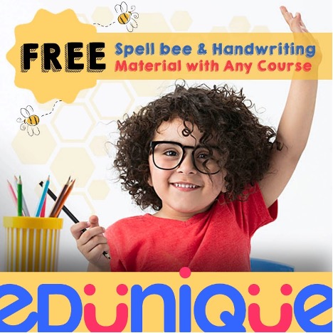EduNique, Now you can get a personalized hand-picked selection of the spelling bee's favourite words to help your children improve their A-game. 
#onetoonelearning #skilldevelopment #academics #individualclasses #SpellBee #handwriting