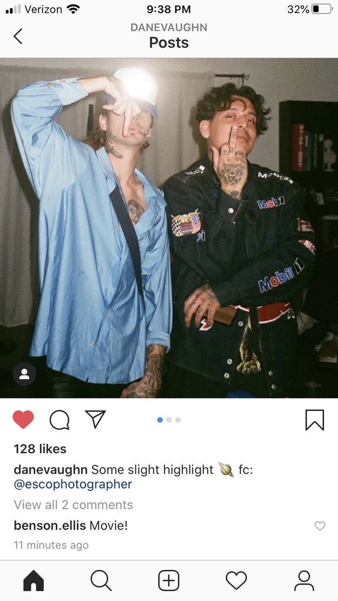 Kinda got cabin fever with the newborn so my new thing is commenting on dane vaughn’s IG as if we’re good friends