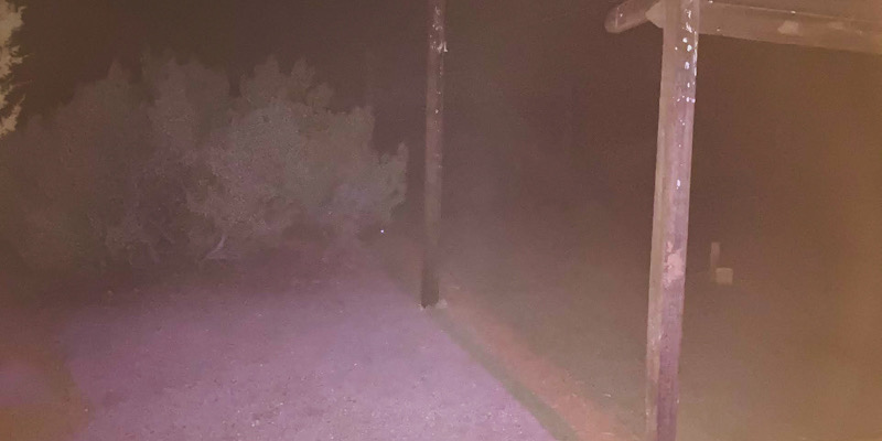 The problem with the desert at night is that you can hear sooo much farther than you can see. The footsteps on gravel might be half a mile away, but you can barely see ten feet into the dark. /16