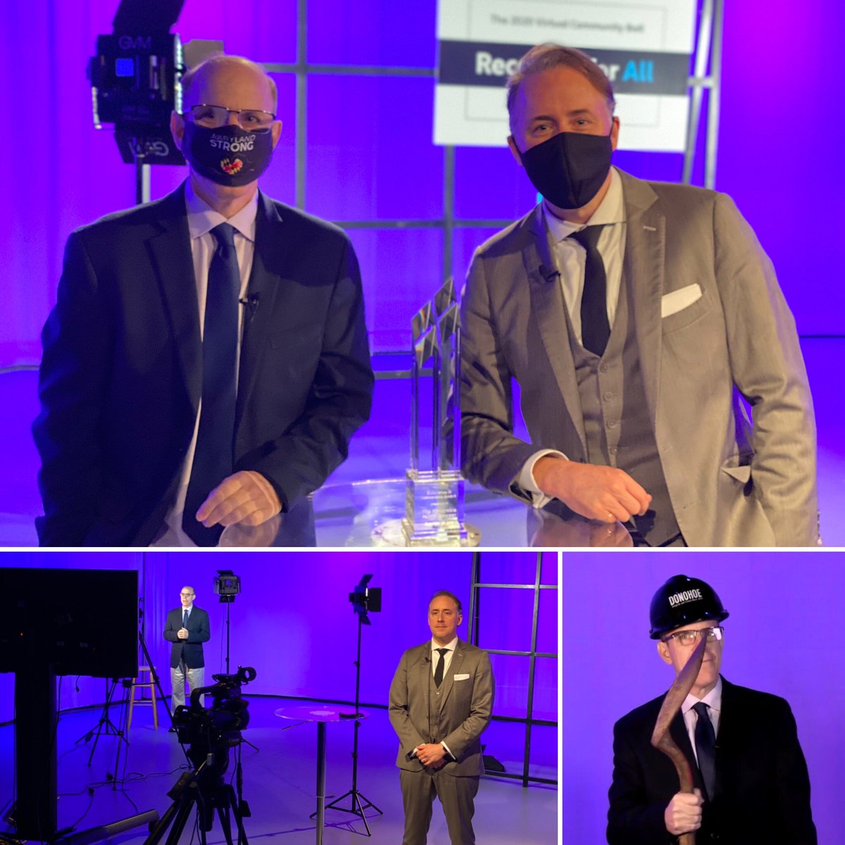 DCMichaelA's tweet photo. What. A. Night. 

Was such an honor to host @awidercircle #CommunityBall live in-studio with @markbergel, where we honored @MayorBowser @SenatorDurbin @Willcsmithjr &amp; @marriott’s  Arne Sorensen, and raised critical $ to ensure a #RecoveryForAll!

Thanks to all who joined/gave! https://t.co/O71FJzuPzq