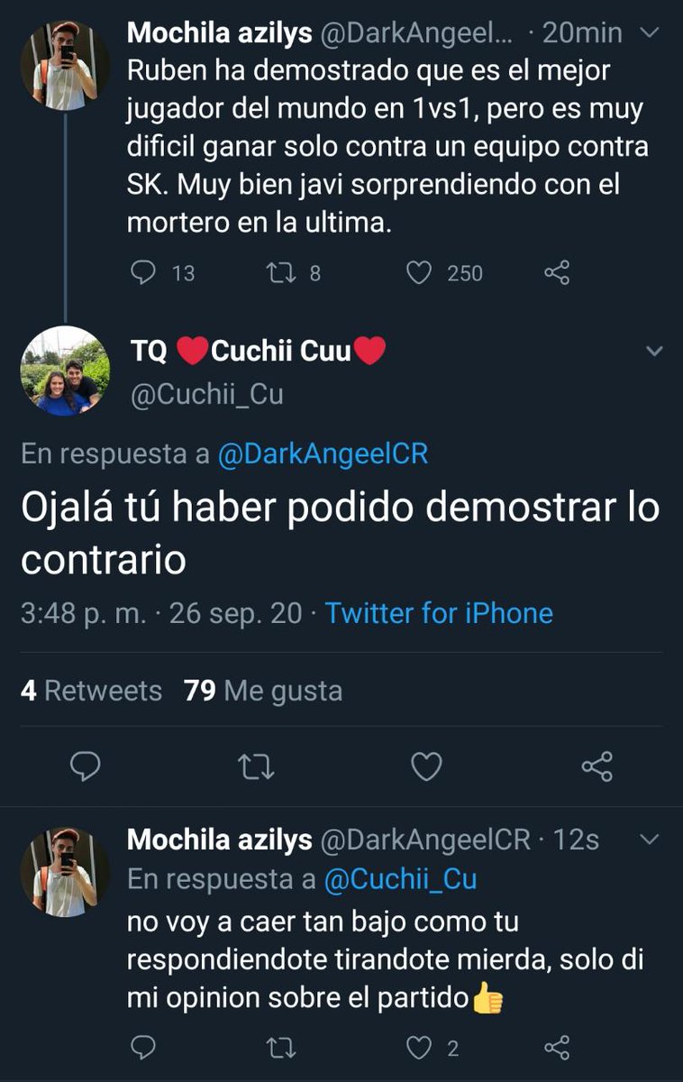 Porque tras un tweet del ex integrante de <a href="/TeamQuesoGG/">Team Queso</a>, <a href="/Cuchii_Cu/">TQ ❤️Cuchii Cuu❤️ 🏆🌎</a> defendió a su equipo y procedió a borrar su tweet al obtener respuesta de <a href="/DarkAngeelCR/">Javi</a>, quién no quiso continuar con el tema.